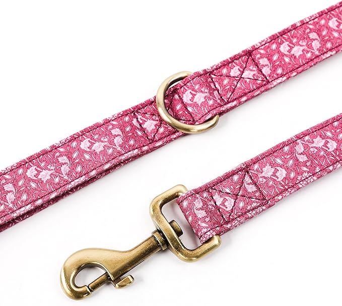 Organic Cotton Dog Leash for Small,Medium and Large Breed,Brass Hardware Pet Leash for Walking,Running and Training 6FT