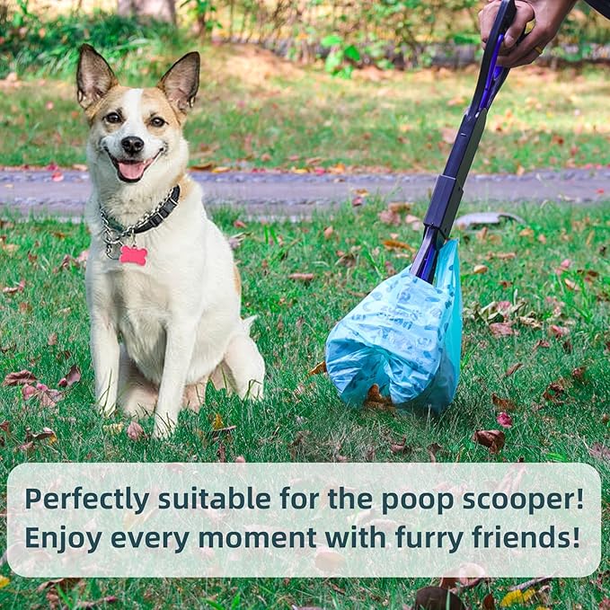 Cat Litter Disposal Bags and Dog Poop Bags with Handle,Cornstarch Based Extra Thick and Guaranteed Leak Proof Poop bags for Kitty and Doggy(180 Count 1.1 Gallon,Unscented)