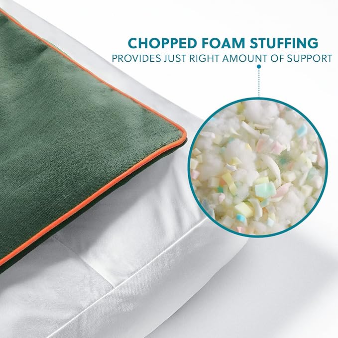 Bedsure Washable Dog Bed Medium Size Dog - 3 Inch Thicken Up to 45lbs Pet Mat Pillows with Removable Washable Cover, Green
