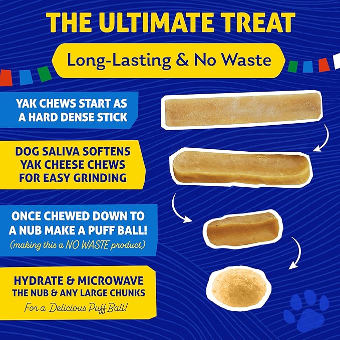 Himalayan Dog Chew Original Yak Cheese Chew, Bacon, 1 Large Stick, 3.3 oz, Gluten Free, Healthy Treats, Grain & Lactose Free 100% Natural, Long Lasting Chews for s Under 55 lbs