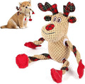 Christmas Dog Toys for Small Medium Large Dogs, Squeaky Plush Chew Toys with Squeaker & Crinkle - Tough Durable Lambchop Stuffed Animal, Puppy Stocking Stuffers (Light Brown)