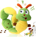 Gigwi Interactive Dog Puzzle Toys, Pet Snuffle Toy Treat Dispensing IQ Training, Cute Caterpillar Design Squeaky Plush Toys Tug of War, Hide and Seek Dog Entertainment Toys for Boredom