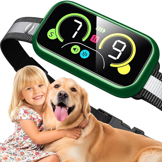 Smart Bark Collar for Large, Medium & Small Dogs 5–150lbs, Instant Bark Control with 4 Effective Modes & 7 Sensitivity, Fast-Acting Anti Barking Device for Dogs, Ideal for Home & Outdoor Use