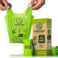PLANET POOP Home Compostable Dog Poop Bags for Small Pets, 60 Mini Size Dog Waste Bags with Handles, Un-Scented Leakproof Doggy or Cat Bag, Plant Based Pet Supplies