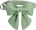Lionet Paws Dog Collar with Sailor Bow, Durable Adjustable and Comfortable Green Bow Tie Collar for Dogs, Small, Neck 10-16in