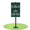 Compact Dog Waste Station Rectangular Trash Can, Green, 38.4" L x 13" W x 3.77" H