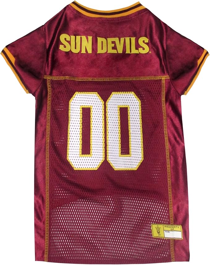 Pets First NCAA College Arizona State Sun Devils Mesh Jersey for DOGS & CATS, XX-Large. Licensed Dog Jersey with your Favorite Football/Basketball College Team