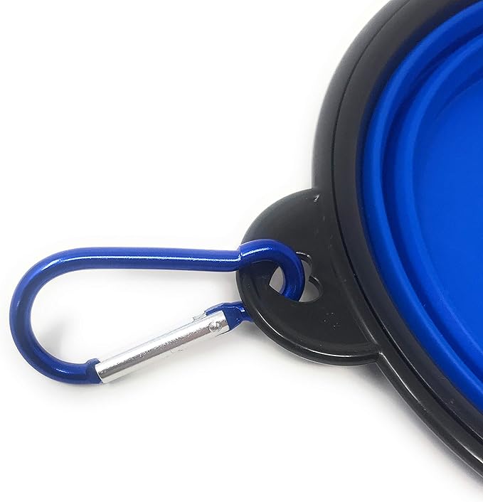 Bulk Pack 6 Collapsible Silicon Travel Dog Water or Food Bowl