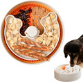 Puzzle Feeder Slow Feeder Dog Bowl, Rich Texture Lick Mat, Enrichment Puppy Feeder for Small Dogs, 4 Modes, 3 Detachable Parts, Adjustable Feeding Speeds