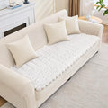 Couch Cover for Dogs, Non Slip Fuzzy Pet Couch Covers for Sofa,Pet Friendly Dog Mat for Couches and Sofas,Thick Soft Sofa Slipcovers Cushion Protector(White, 28 x 83/70 x 210cm)