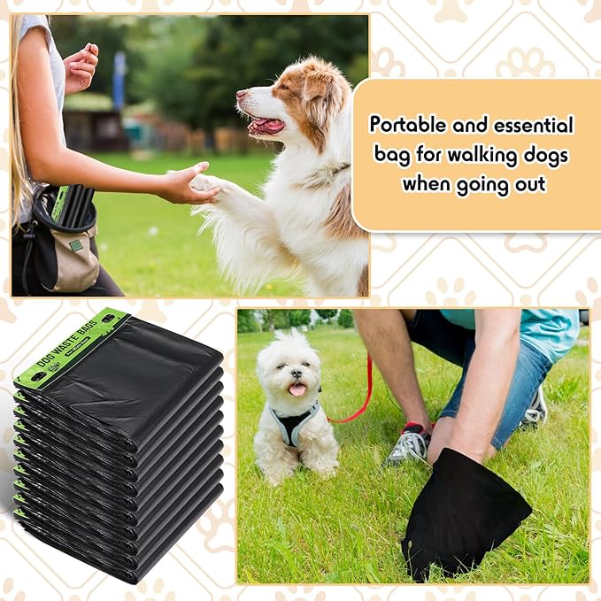 Ireer 2500 Pcs Header Bag Bulk Dog Pet Waste Bags Bulk Poop LeakProof Easy Single Pull Bags for Poop Dog Station Fit Hang Hole Dispenser Pet Waste Bag for Home Outdoor