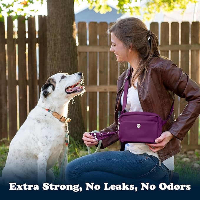 Puppington Certified Home Compostable Poop Bags - ASTM D6400 Compliant - 270 Extra Thick Bags - Plant Based - Pairs with Puppington 3-in-1 Bag & Fits all Standard Poop Bag Dispensers (Plum Wine)