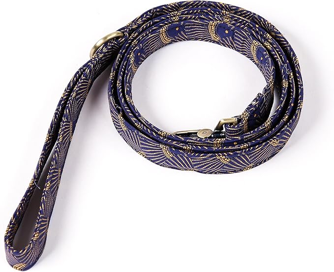 Organic Cotton Dog Leash for Small,Medium and Large Breed,Brass Hardware Pet Leash for Walking,Running and Training 6FT