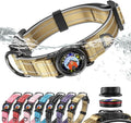 Upgrade Airtag Dog Collar,with IPX8 Waterproof AirTag Holder | Reflective Ultra-Durable | Soft Padded | Lock Buckle | Heavy Duty | Fit Small Medium Large Dogs（Champagne，S(12"～15")）