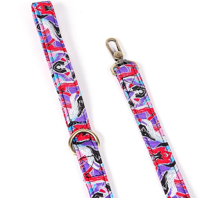 Organic Cotton Dog Leash for Small,Medium and Large Breed,Brass Hardware Pet Leash for Walking,Running and Training 6FT