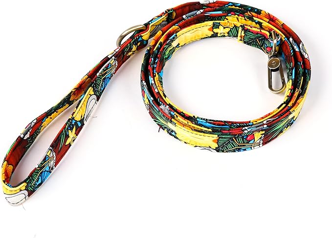 Organic Cotton Dog Leash for Small,Medium and Large Breed,Brass Hardware Pet Leash for Walking,Running and Training 6FT