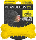 Playology Dog Toys | Puppy Toy Teething Bone Designed for Young & Active Dogs | Jumbo Chicken Scented Toy Made from Non Toxic Materials