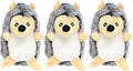 PetSport 3 Pack of Tiny Tots Little Hedgie Plush Dog Toys with Squeakers, 4.7 Inch