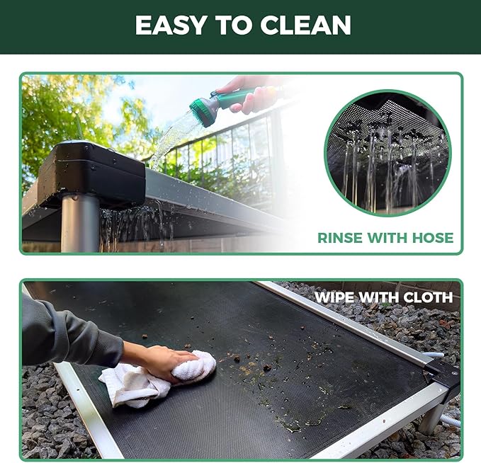 FXW TitanNest Chew-Proof Elevated Dog Bed, Raised Cot for Indoor/Outdoor/Camping Use, Durable & Waterproof Cooling Pet Bed with Exclusive Cover for Large Dogs, 47.0" L x 29.0" W x 7.3" H, Black