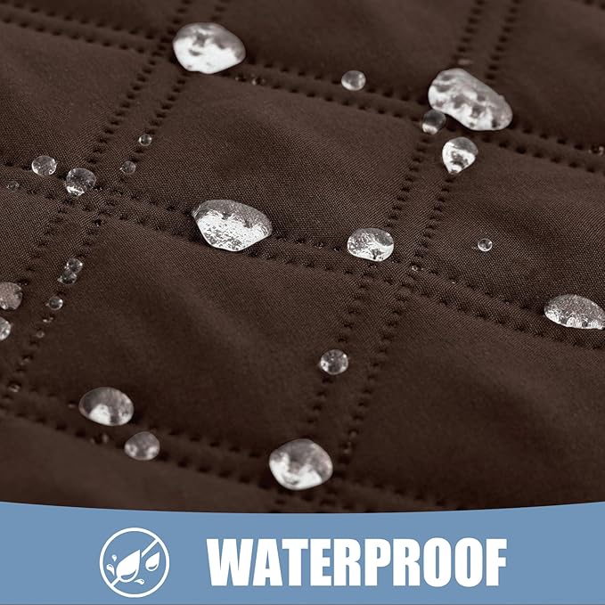 Smiry Waterproof Dog Bed Cover Pet Blanket, Soft Washable Dog Blanket for Furniture Bed Couch Sofa Reversible, Checkered (82"x120", Chocolate/Dark Grey)