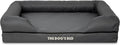 The Dog’s Bed Replacement Outer Cover, Oxford Fabric, Grey with Black Trim, Medium