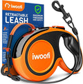 Retractable Dog Leash 18.2 ft – Chew Proof Cable Included – 360° Tangle-Free Design – Heavy Duty Reflective Leash – Soft Anti-Slip Grip Outdoor Daily for Small & Medium Dogs up to 50 lbs (Orange)