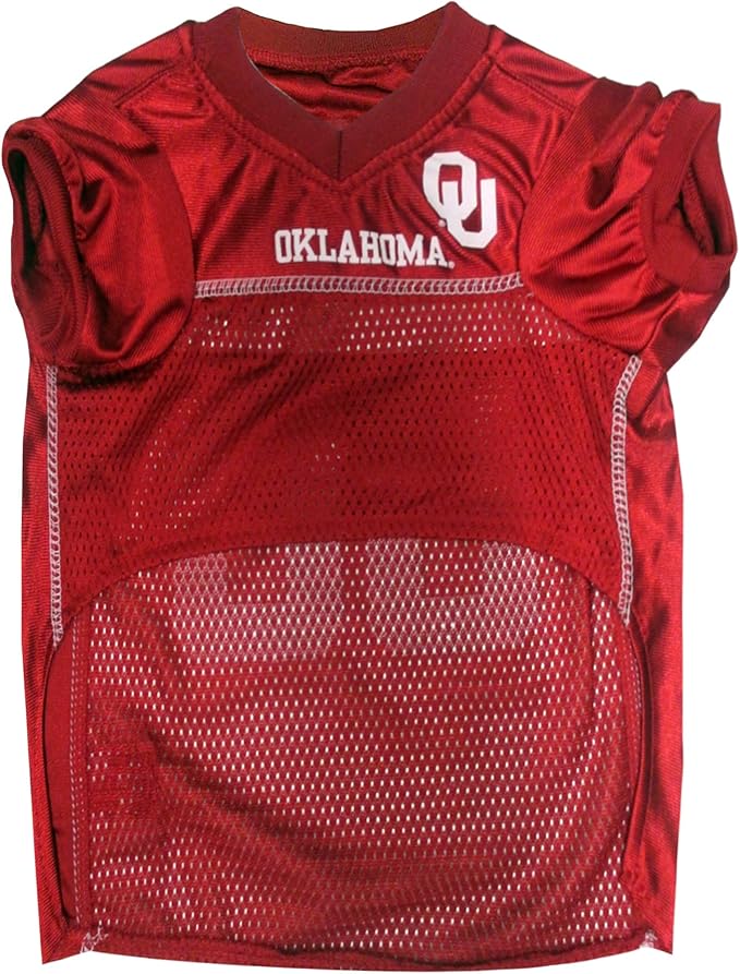 NCAA College Oklahoma Sooners Mesh Jersey for Dogs & Cats, XXX-Large. Licensed Big Dog Jersey with Your Favorite Football/Basketball College Team