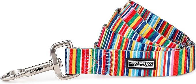 Lucky Love Dog Leash, Beautiful Vivid Patterns, Durable & Long Lasting (Hippie, Small)