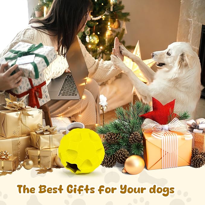 Interactive Dog Puzzle Toys for Boredom, Dogs Enrichment Toys to Keep Them Busy, Dog Treat Balls for Large Dogs, Tough Treat Dispensing Dog Toys