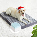 Figopage Orthopedic Dog Beds Large Sized Dog, Memory Foam Dogs Bed with Removable Cover, Washable Pet Mat Non-Slip Bottom, Waterproof Pet Crate Pad, 50×36, Grey