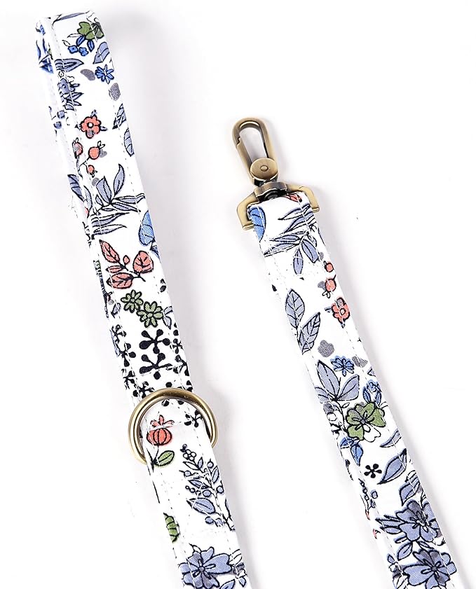 Organic Cotton Dog Leash for Small,Medium and Large Breed,Brass Hardware Pet Leash for Walking,Running and Training 6FT