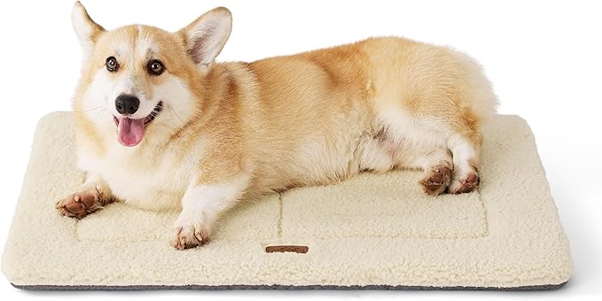 Bedsure Washable Dog Crate Bed for Medium Dogs, Soft Foam Floor Pet Mat, Versatile Lightweight Pet Crate Pad for Kennel