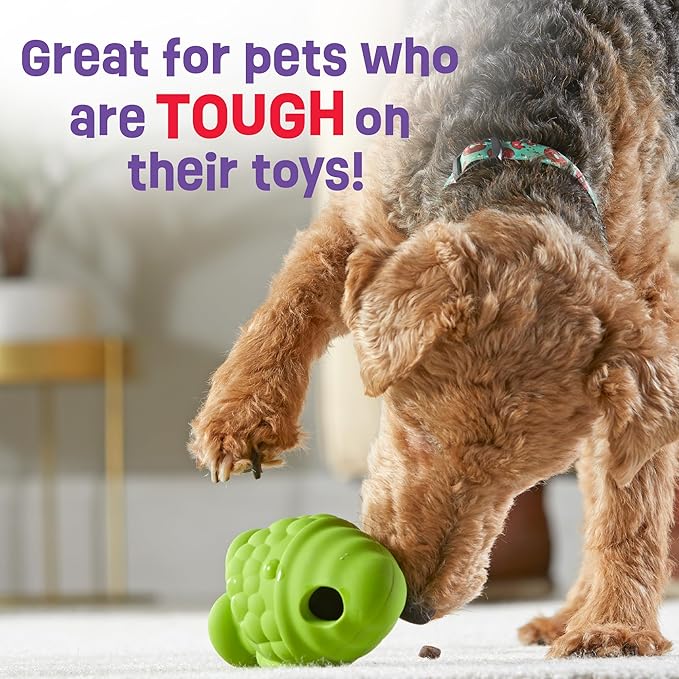 Brightkins Tough & Tumble Treat Dispenser Small Gnome - Interactive Dog Puzzle Toys for All Breeds, Enrichment Dog Toys for Aggressive Play