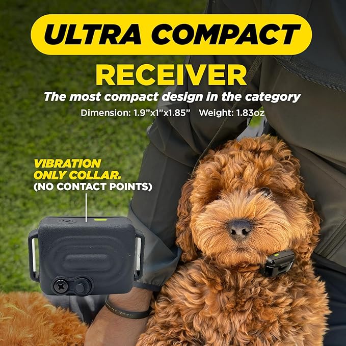 Dogtra iQ Vibe Vibration Only No Bark Collar: 4X Stronger HPP Vibration, IPX9K Waterproof, Precision Sensor, Rechargeable