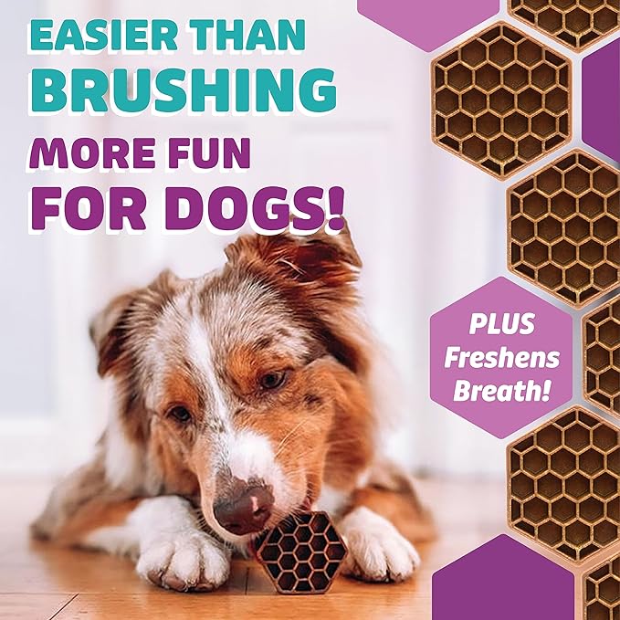 Yummy Combs Dog Dental Treats – Vet VOHC Approved, Removes Tartar & Cleans Teeth – Yummy High Protein Chicken Treat for Large Dogs (Mini Pack, 6 Count)