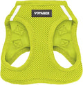 Best Pet Supplies Voyager Step-in Air Harness - All Weather Mesh, Reflective, No Pull Harness for Dogs, Cats - Secure with Hook & Loop Fastener, Buckle, Double D-Rings - Lime Green, M