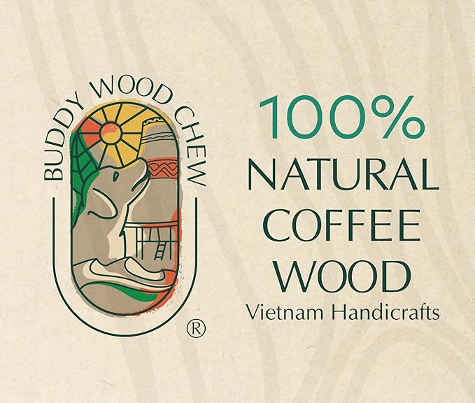 Coffee Wood Dog Chew Stick - 100% Natural Toy Safe, Durable (XL)