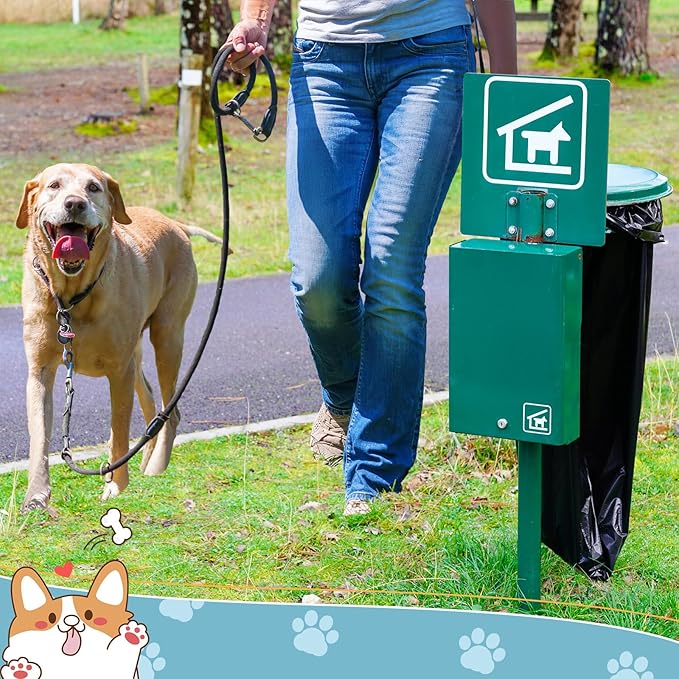150 Pcs Dog Waste Poop Bags Dog Large Leak Proof Bags 26"x 33" Pet Waste Station Can Liners Heavy Duty Pet Trash Bin Liner for Walking Poop Station Dispensers, 3 Rolls of 50(Black)