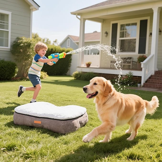 Ultra-Luxury Dog Bed, Comes with Two Kinds of Removable Cushions, Warm in Winter and Cool in Summer, Wear-Resistant and Tear-Resistant Supportive Pet Sofa with Non-Slip Bottom, 43inch