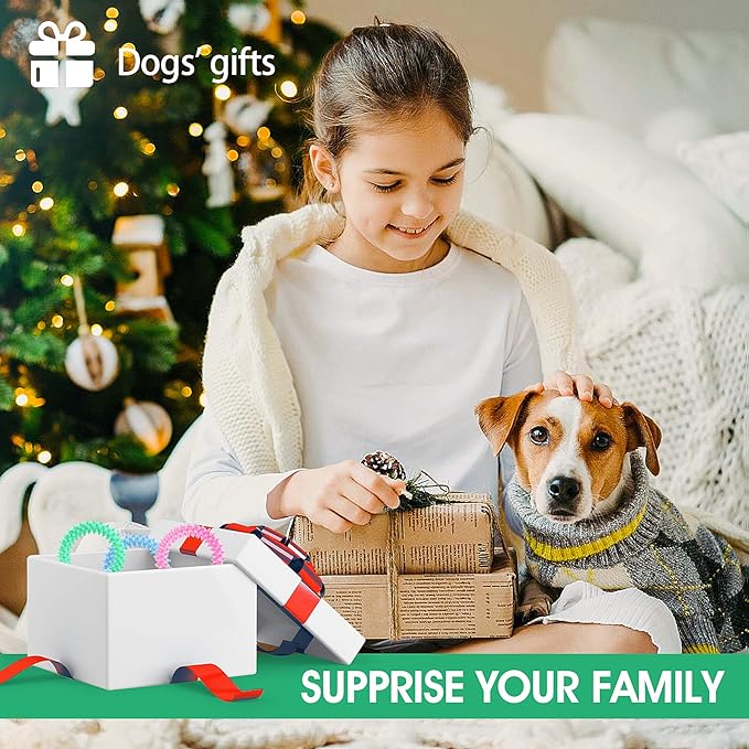 TIESOME Puppy Teething Toys with Cotton Ropes, 3 Pcs Rubber Small Dog Chew Toy Rings Aggressive Chew Toys for Dogs Oral Teeth Soothe Itching Puppy Chew Toys Interactive Pet Toys for Small/Medium Dogs