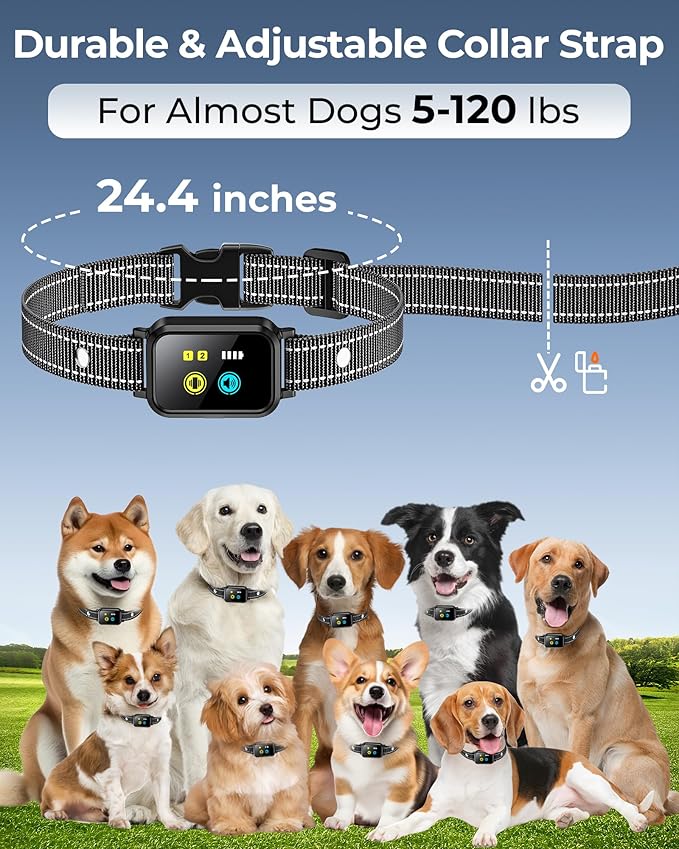 No Shock Dog Training Collar with Remote 3300FT, Humane Vibrating Dog Collar - Vibration & Beep Only | IPX7 Waterproof & Rechargeable | Fits for Small to Medium Dogs & Large Puppies
