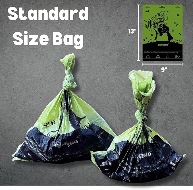 Doggy Poop Bags Biodegradable with Dispenser (1440 Bags) Eco-friendly Dog Waste Pickup Bags Landfill-friendly Refill Rolls Cat Waste Bags (Green, 72 Rolls, Unscented)