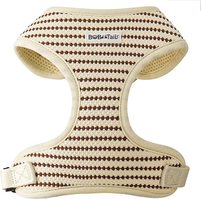 No Pull Dog Vest Harness for Small&Medium Dogs, Side Clip Adjustable Pet Vest, Soft Breathable, Fashion Dog Harnesses for Walking, Running, Shopping (Beige, XS)