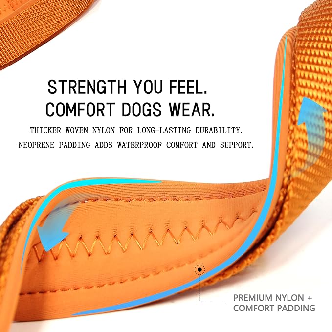 Upgraded Airtag Dog Collar, Adjustable Dog Collar with 450LB Escape-Proof Magnetic Buckle, Soft Anti-Wrinkle, Bite & Stain-Resistant Leather (Amber Glow, M)