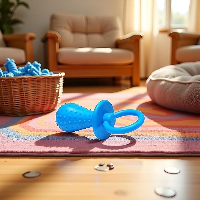 Dog Pacifier,Chew Toys,Mini Bite Resistant Bell Shape Rubber Pacifier, Puppy Molar Chew Training Toy,Bell Chewing Playing Training Toys for Pet Puppy Dog Cat Pet Supplies(Random Color)