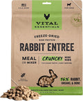 Vital Essentials Freeze Dried Dog Food, Raw Rabbit Crunchy Mini Nibs | Complete Meal or Mixer | High Protein, Low Carb, Grain Free, Dry Dog Food | 25 oz