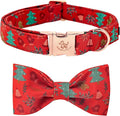 Elegant little tail Christmas Dog Collar,Puppy Collar, Male or Female Dog Collar with Bow Adjustable Soft Bow tie Dog Collars for X-Small Dogs