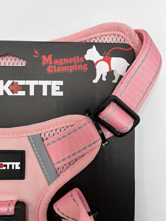 Clickette™ Magnetic Locking Harness and Leash (Pink, Large)