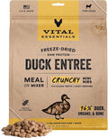 Vital Essentials Freeze Dried Dog Food, Raw Duck Crunchy Mini Nibs | Complete Meal or Mixer | High Protein, Low Carb, Grain Free, Dry Dog Food | 25 oz