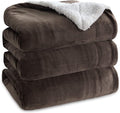 Bedsure GentleSoft Sherpa Fleece Blankets King Size for Bed, Non-Heated, Thick and Warm Throw for Women and Men, Soft Fuzzy Plush King Blanket for Winter, Brown, 108x90 Inches